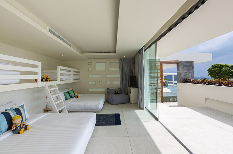 Lime Samui Villas Villa Spice Bedroom Two with Bunk Beds and View | Nathon, Koh Samui