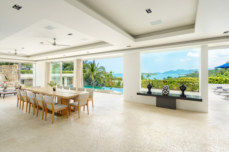 Samujana 10 Dining Area with Pool View | Choeng Mon, Koh Samui