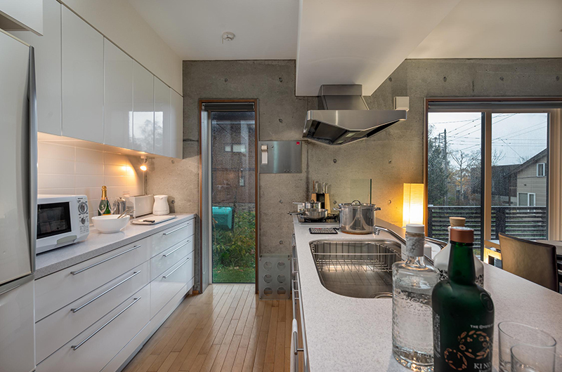 Yuki Uchi Kitchen Area with View | Hirafu, Niseko