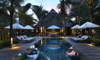 Villa Samuan Villa Siki Pool Side Loungers at Night | Seminyak, Bali