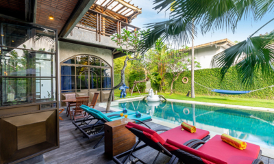 Niconico Mansion Pool Side Seating Area at Day Time | Seminyak, Bali