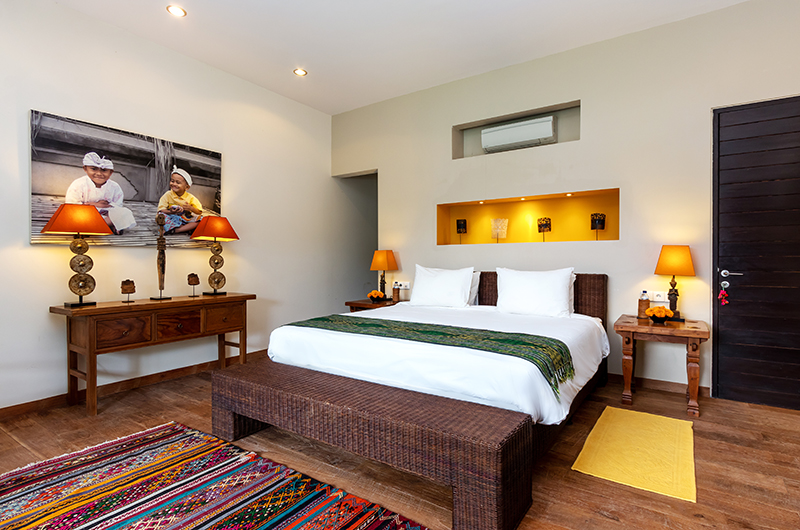 Villa Theo Bedroom One with Lamps | Umalas, Bali