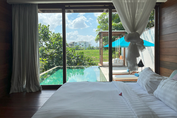 Ambalama Villa Bedroom Two with Pool View | Canggu, Bali Ambalama Villa Bedroom Two with Pool View | Canggu, Bali