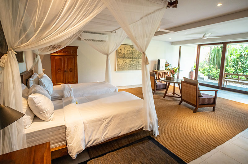 Ambalama Villa Bedroom Seven with Twin Beds and View | Seseh, Bali