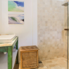 Beach House Bathroom with Paintings | Nusa Lembongan, Bali