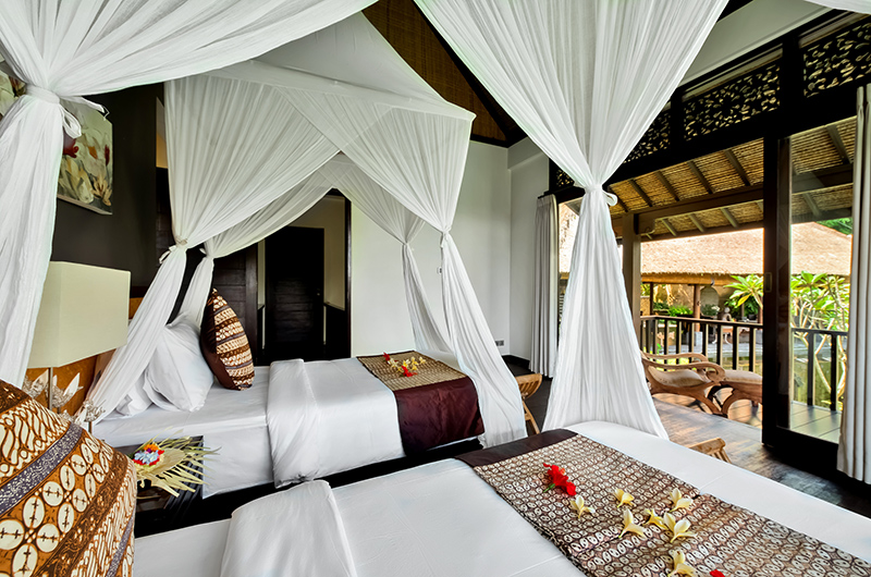 Villa Kembang Kamboja Room Twin Bedroom and Balcony | Ubud, Bali