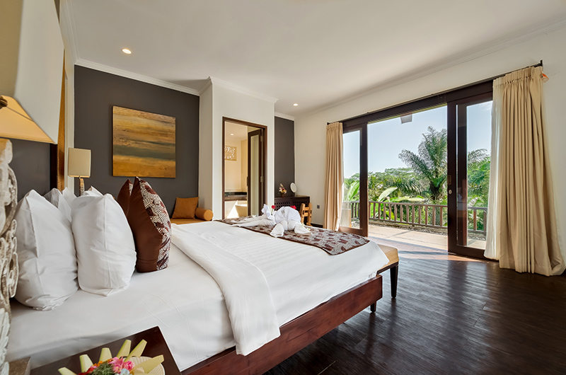 Villa Kembang Gardenia Room Bedroom and Balcony with View | Ubud, Bali