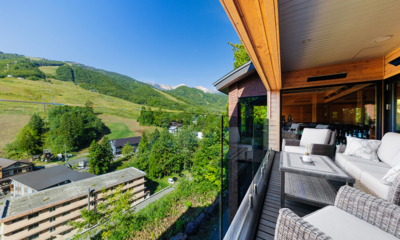 One Happo Chalet Seating Area with Outdoor View | Hakuba, Nagano