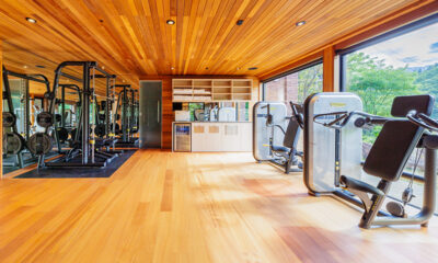 One Happo Chalet Gym with Wooden Floor and View | Hakuba, Nagano