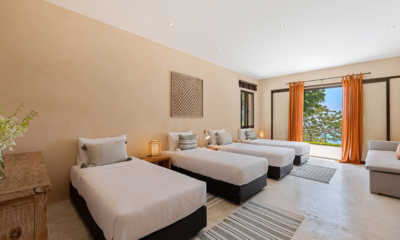 Koh Koon Bedroom Nine with Four Single Beds and View | Chaweng, Koh Samui