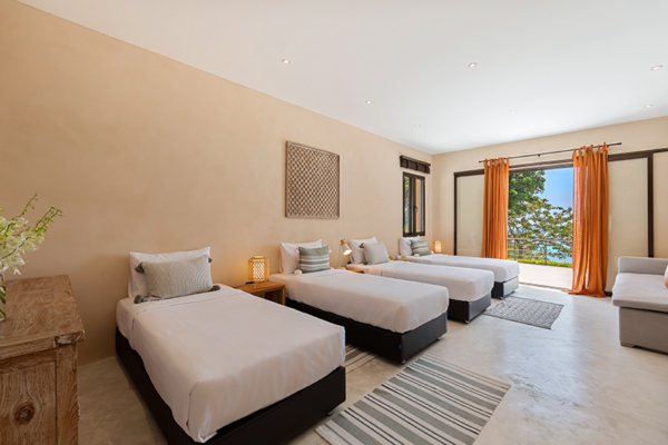 Koh Koon Bedroom Nine with Four Single Beds and View | Chaweng, Koh Samui
