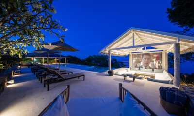 Koh Koon Gardens and Pool at Night with Media Room | Koh Samui, Thailand