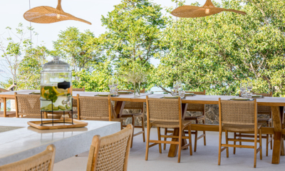 Koh Koon Open Plan Sining Area with Hanging Lamps | Chaweng, Koh Samui