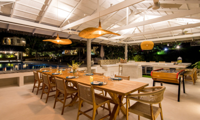 Koh Koon Pool Side Dining Area at Night | Chaweng, Koh Samui