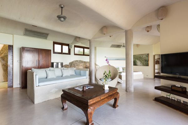 Villa Samudra Master Bedroom Area with TV | Koh Samui, Thailand Villa Samudra Master Bedroom Area with TV | Koh Samui, Thailand