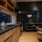Millesime Kitchen Area at Night | Hirafu, Niseko