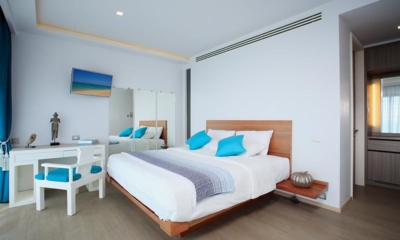 Bluesiam Villa Bedroom with Study Table and TV | Phuket, Thailand