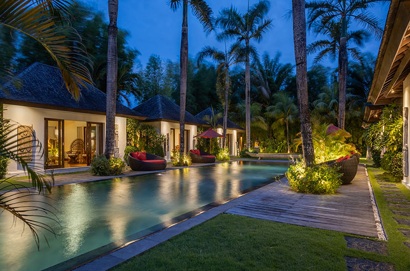 Villa Naty Pool at Night | Umalas, Bali