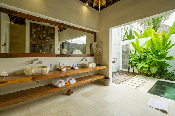 Villa Naty His and Hers Bathroom with View | Umalas, Bali