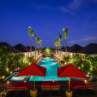 Villa Naty Gardens and Pool at Night | Umalas, Bali