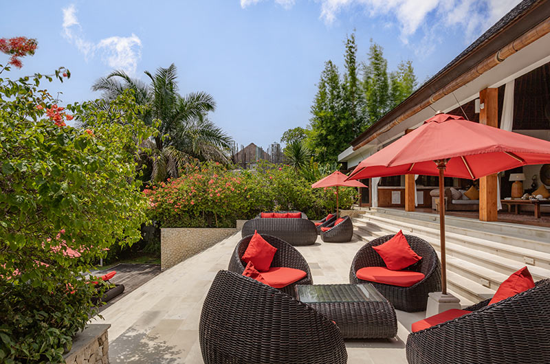 Villa Naty Open Plan Seating Area with Garden View | Umalas, Bali