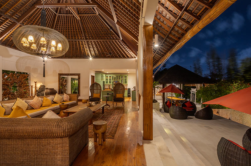 Villa Naty Living Area with Night View | Umalas, Bali