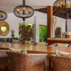 Villa Naty Dining Area with Hanging Lights | Umalas, Bali