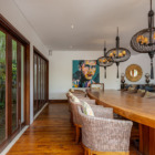 Villa Naty Indoor Dining Area with Hanging Lights | Umalas, Bali