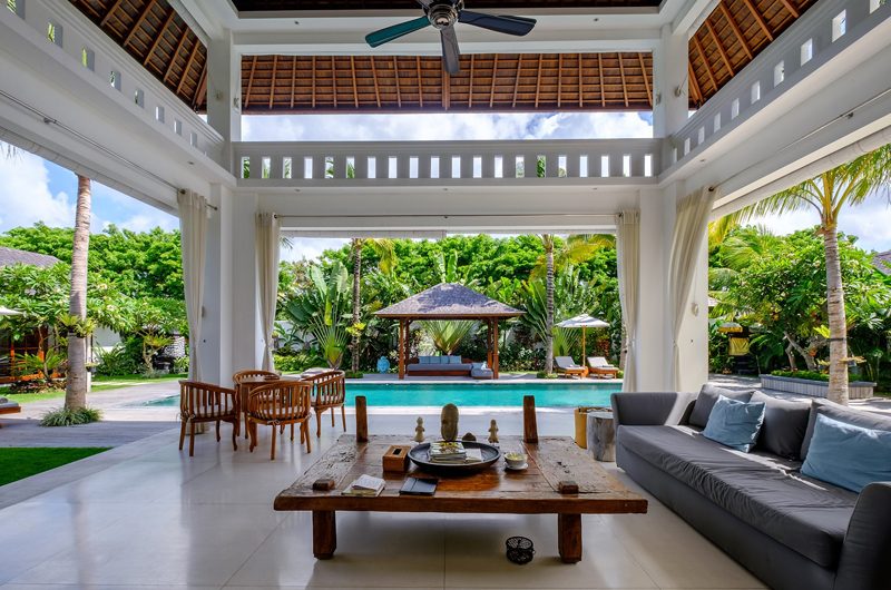 Villa Tjitrap Living Area with Pool View | Seminyak, Bali
