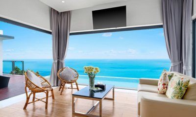 Karpe Diem Bedroom One with Sofa and Ocean View | Chaweng, Koh Samui
