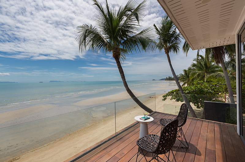 Villa U Bedroom Three Balcony with Seating Area and Sea View | Lipa Noi, Koh Samui