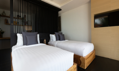 Villa U Bedroom Three with Twin Beds and TV | Lipa Noi, Koh Samui