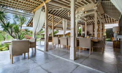 Villa Mannao Indoor Dining Area with Pool View | Kerobokan, Bali