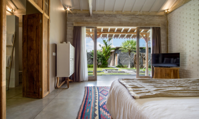 Villa Mannao Bedroom Three with TV and View | Kerobokan, Bali