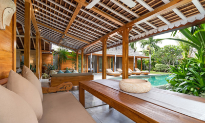 Villa Mannao Estate Seating Area with Pool View | Kerobokan, Bali