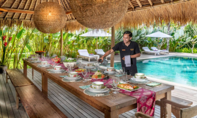 Villa Nag Shampa Pool Side Dining | Ubud Payangan, Bali