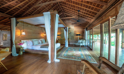 Villa Nag Shampa Bedroom with Wooden Floor and View | Ubud Payangan, Bali