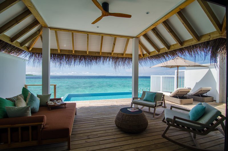 Finolhu Ocean Pool Villa Living Area | Baa Atoll, Maldives