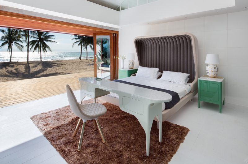 Iniala Beach House Collector's Villa Bedroom with Sea View | Natai, Phang Nga