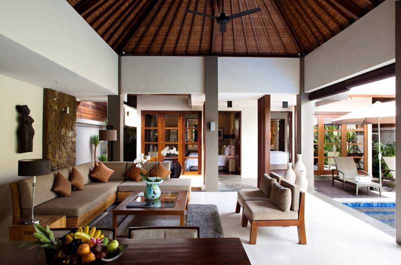 Akara Villas 1 Indoor Living Area with Pool View | Seminyak, Bali