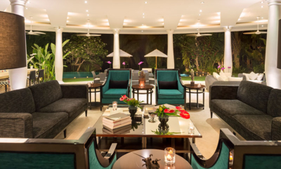 Luxury Bali Estate Living Area at Night | Canggu, Bali