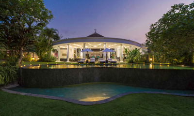 Luxury Bali Estate Pool Side Area at Night | Canggu, Bali