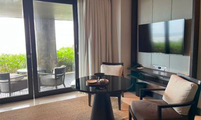 Soori Residence Bedroom with Lounge Area and TV | Tabanan, Bali