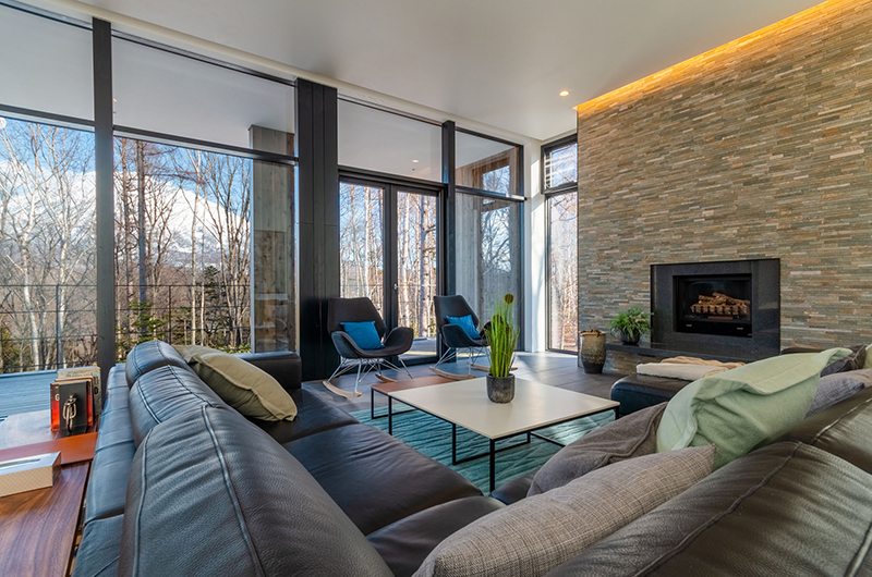 Yanagi House Living Area with View | Hirafu, Niseko