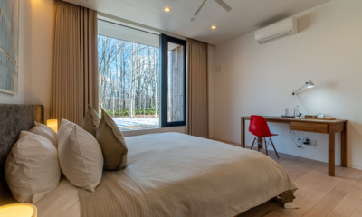 Yanagi House Bedroom with Study Area and View | Hirafu, Niseko