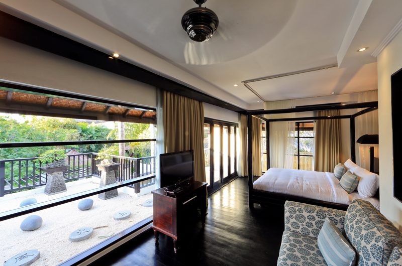 Four On Drupadi Villa Yuubi Bedroom and Balcony | Bali, Seminyak