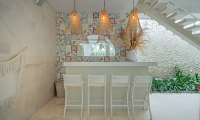 Villa Savasana Breakfast Bar with Hanging Lights | Canggu, Bali