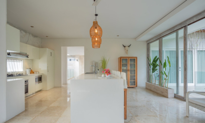 Villa Savasana Kitchen with Hanging Lights and View | Canggu, Bali