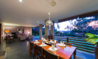 The Uma Villa Living and Dining Area with Pool View | Canggu, Bali