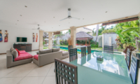 Villa Zanissa Villa Zack Indoor Living Area with Pool View | Seminyak, Bali